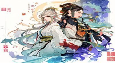 奶泡动漫国漫专区宣传图，中国风水墨画面与现代动漫角色融合，展现国漫崛起的文化自信